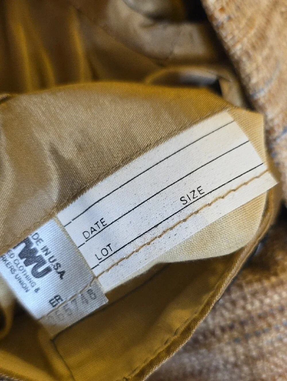 Men's Textured Silk Weave Beige-Brown Blazer See Measurements VTG